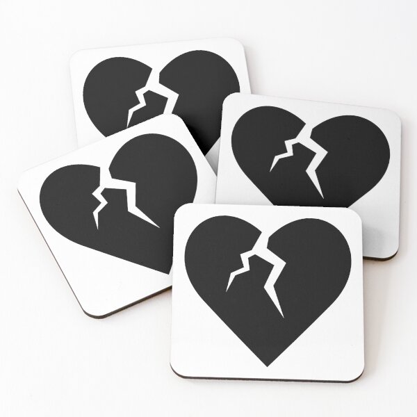 Item preview, Broken Heart (Black on White) designed and sold by 11thIdeaDesigns.