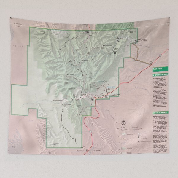 Item preview, Guadalupe Mountains National Park Map (1995) Texas Mountain Range Reserve Atlas designed and sold by BravuraMedia.