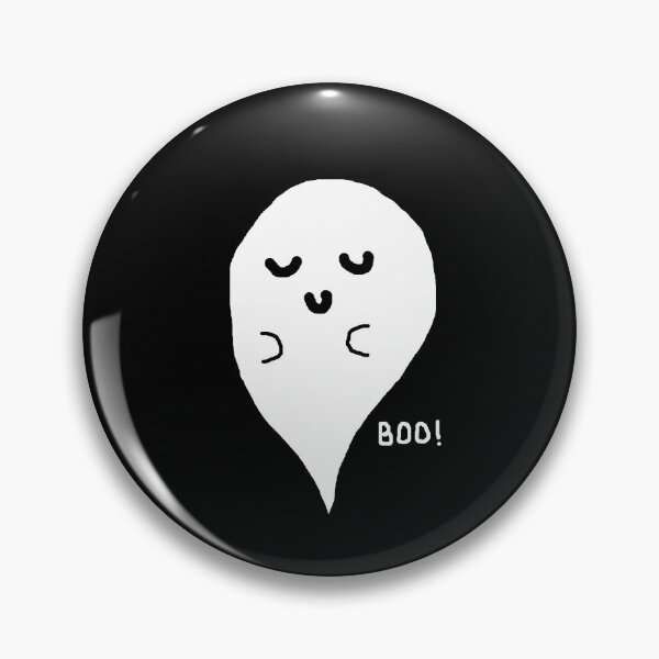 Item preview, Ghostly pin print - boo! designed and sold by lyydiot.