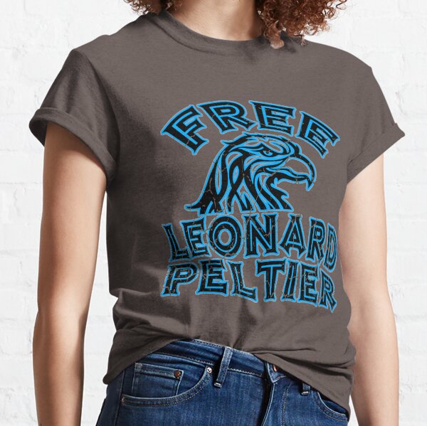 FREE LEONARD PELTIER blue used look Classic T-Shirt