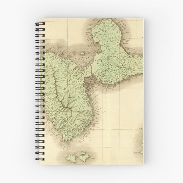 Item preview, Old Guadeloupe Island Map (1825) Vintage Gwadloup Isle Atlas designed and sold by BravuraMedia.