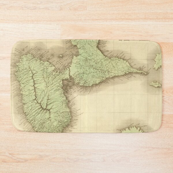 Item preview, Old Guadeloupe Island Map (1825) Vintage Gwadloup Isle Atlas designed and sold by BravuraMedia.