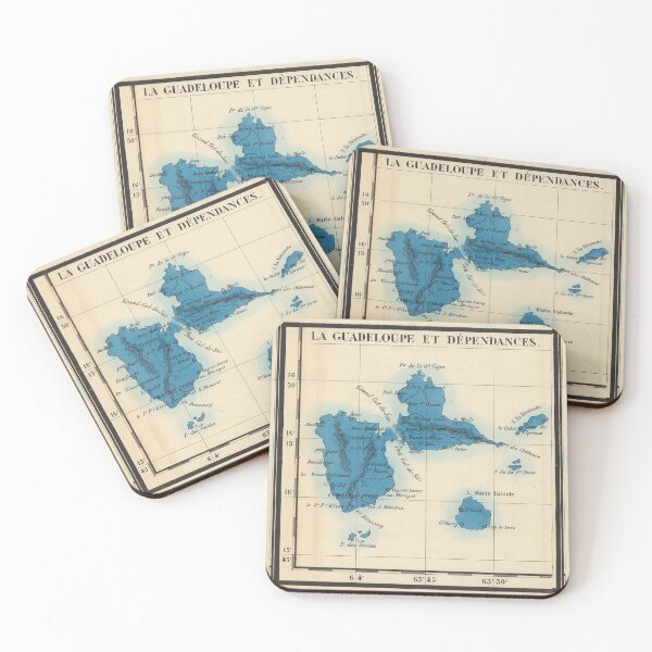 Item preview, Old Guadeloupe Island Map (1844) Vintage Gwadloup Isle Atlas designed and sold by BravuraMedia.