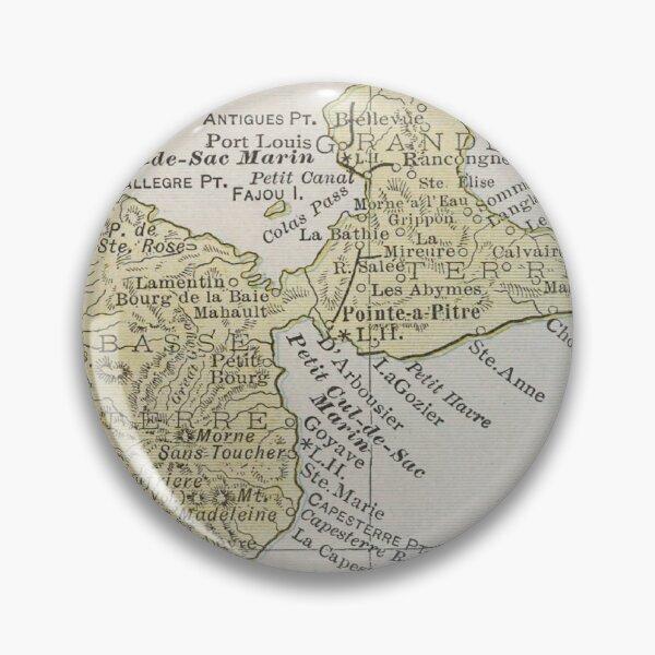 Item preview, Old Guadeloupe Island Map (1912) Vintage Gwadloup Isle Atlas designed and sold by BravuraMedia.