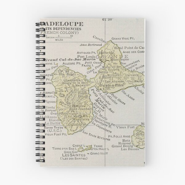 Artikelvorschau, Alte Inselkarte von Guadeloupe (1912) Vintage Gwadloup Isle Atlas entworfen und verkauft von BravuraMedia.