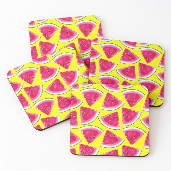 Item preview, Watermelon slices on a yellow background designed and sold by Colibri77.