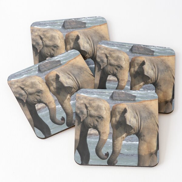 Item preview, Loving a pair of wild elephants designed and sold by YOWO-ART.