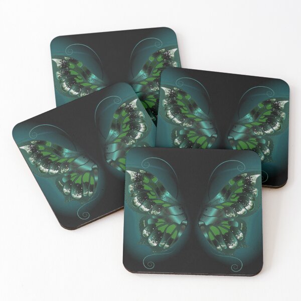 Item preview, Shiny emerald glowing butterfly wings designed and sold by NexusArts.
