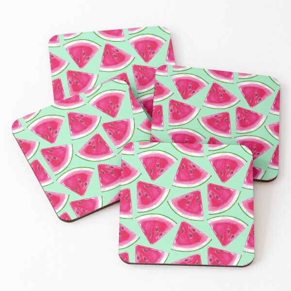 Item preview, Watermelon slices on a light green background designed and sold by Colibri77.
