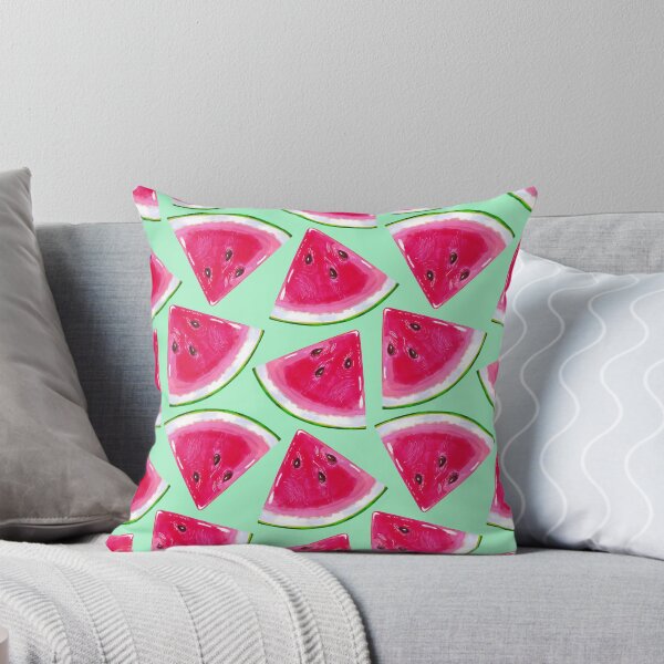 Item preview, Watermelon slices on a light green background designed and sold by Colibri77.