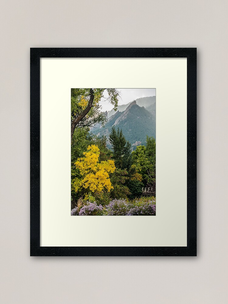 Alternate view of Flatirons Fall Silhoette Framed Art Print