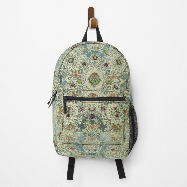 Item preview, ANTIQUE FLORAL,WHITE LACE FLOWERS AND LEAVES IN BLUE GREEN GROUND designed and sold by BulganLumini.