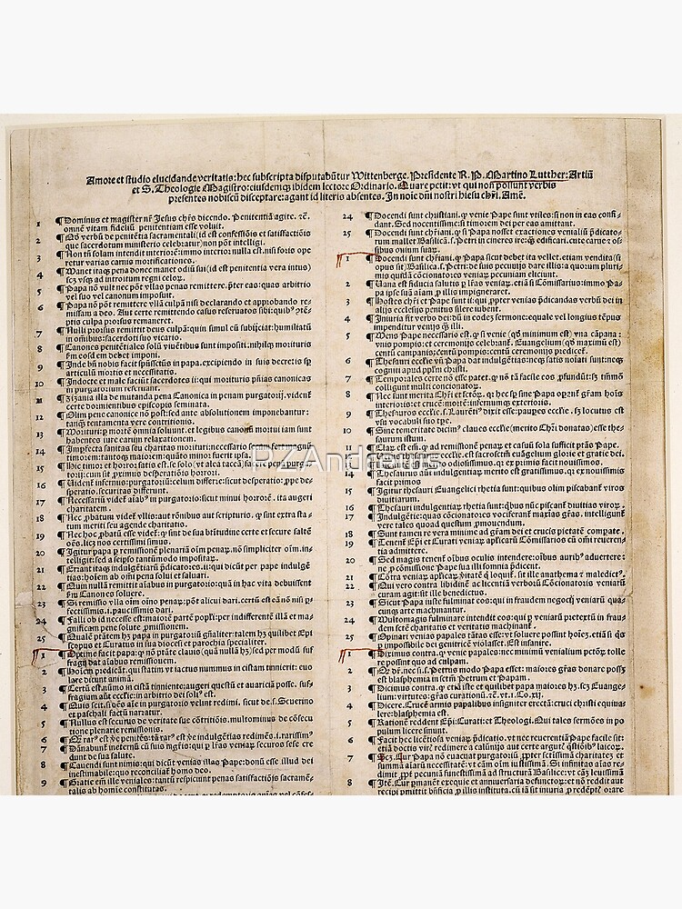 Ninety-Five Theses (1517 Nuremberg print) by PZAndrews