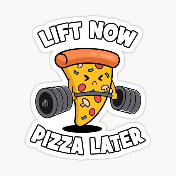 No Pain No Pizza - Cute Funny Lifting Cartoon - Gym Motivational No Pain No Pizza - Cute Funny Lifting Cartoon - Gym Motivational