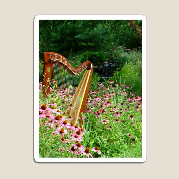 Floral Harp II Magnet
