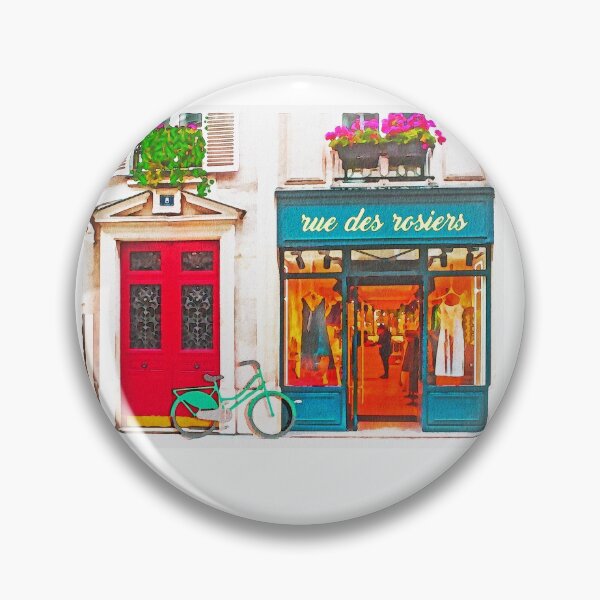 Item preview, Parisian Store Front Watercolor designed and sold by Annnalise.