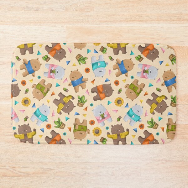 Item preview, Bears Cactuses Sunflowers - Porridge Yellow designed and sold by by-lauren.