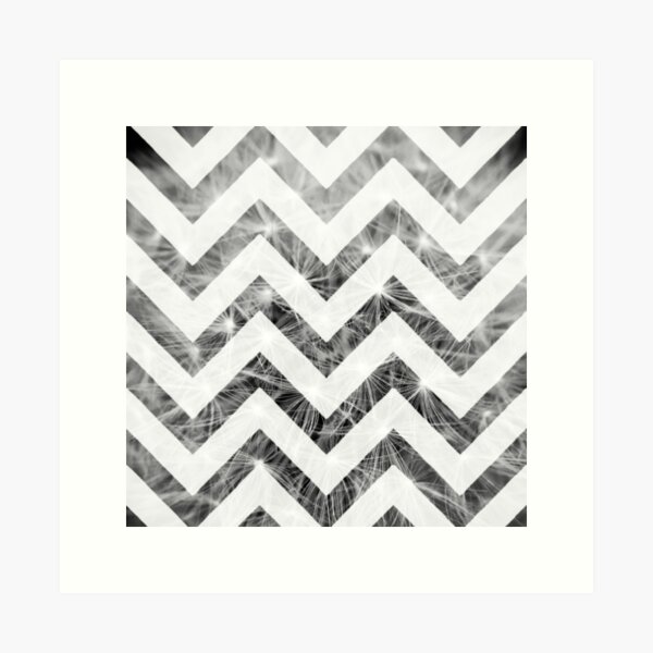 Grey Chevron Art Print