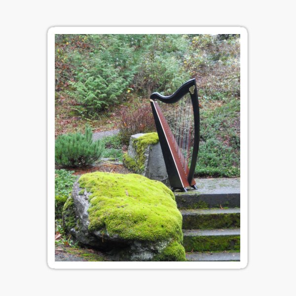 Harp and Moss Sticker