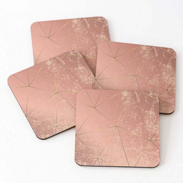 Item preview, Rose gold geometric grunge pattern designed and sold by cinnamonbay.