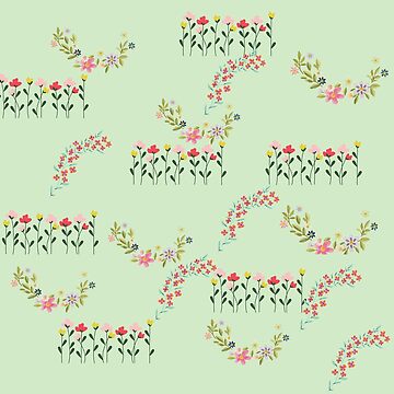 Artwork thumbnail, Flowers in green by Zachlogic