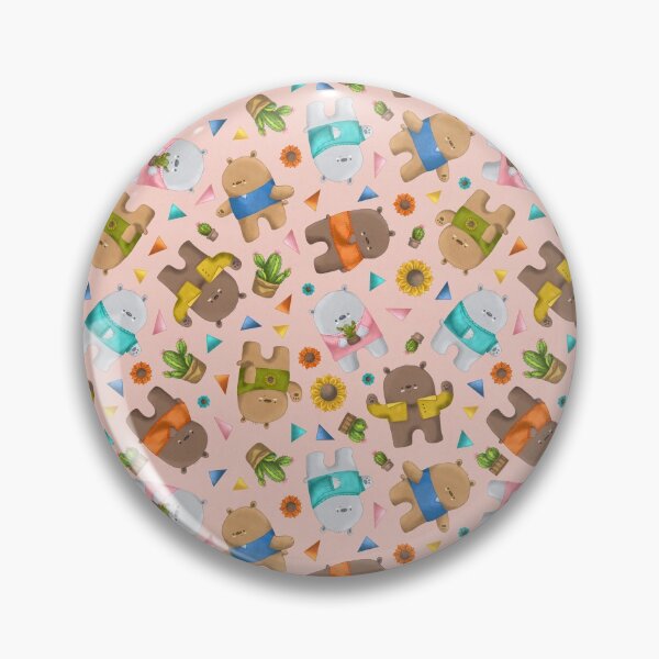Item preview, Bears Cactuses Sunflowers - Powder Pink designed and sold by by-lauren.
