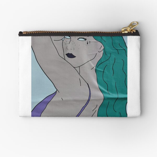 the strong beauty with the green hair Zipper Pouch