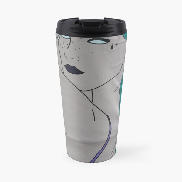 the strong beauty with the green hair Travel Mug