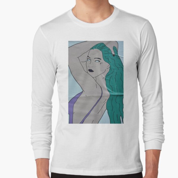 the strong beauty with the green hair Long Sleeve T-Shirt
