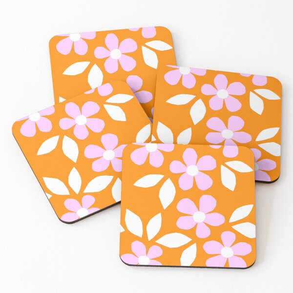 Item preview, Bloom Happy! Retro Floral Collage Nº1 Orange and pink designed and sold by Dominiquevari.