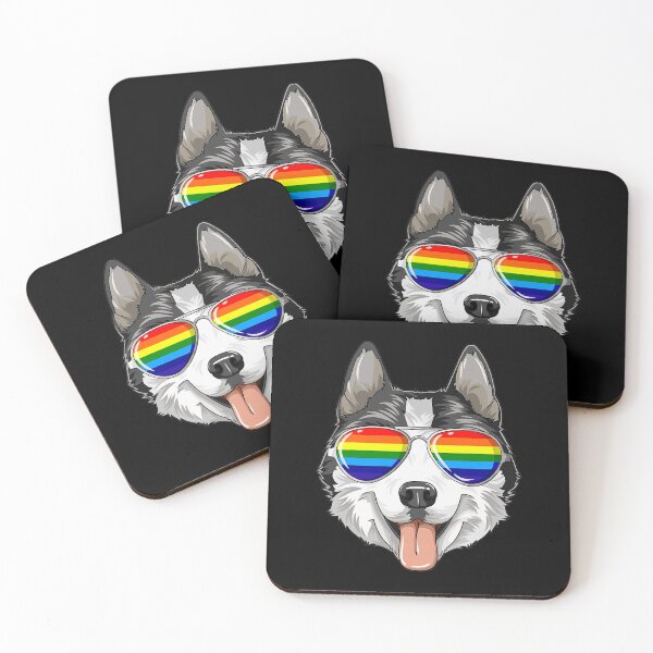Item preview, Husky Gay Pride Flag Lgbt Rainbow Sunglasses Husky designed and sold by DeclanMoss.
