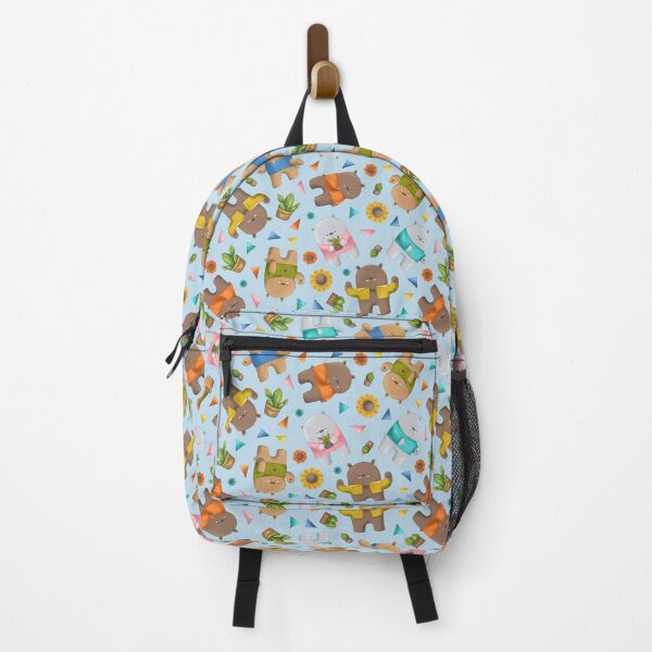 Item preview, Bears Cactuses Sunflowers - Pastel Blue designed and sold by by-lauren.