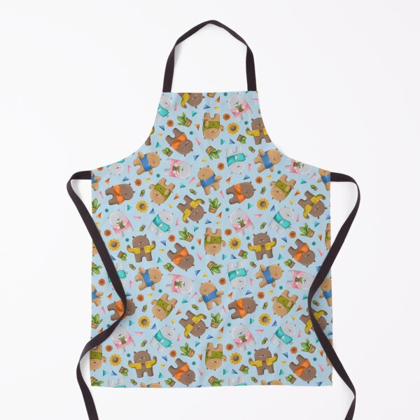 Item preview, Bears Cactuses Sunflowers - Pastel Blue designed and sold by by-lauren.