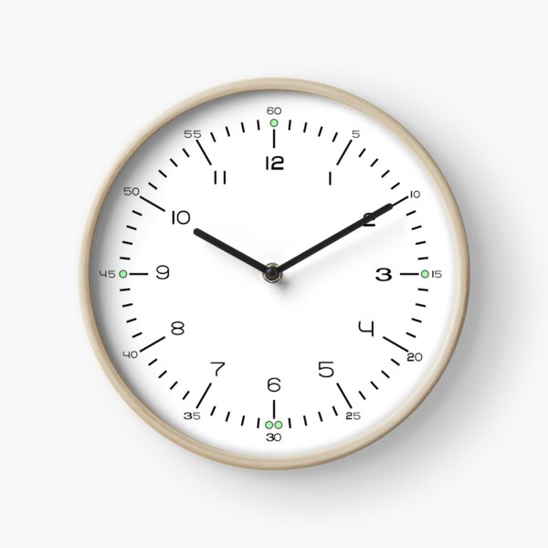 Minimalist Bauhaus White Clock Clock