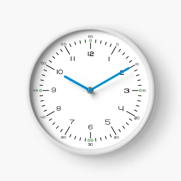 Minimalist Bauhaus White Clock | Clock
