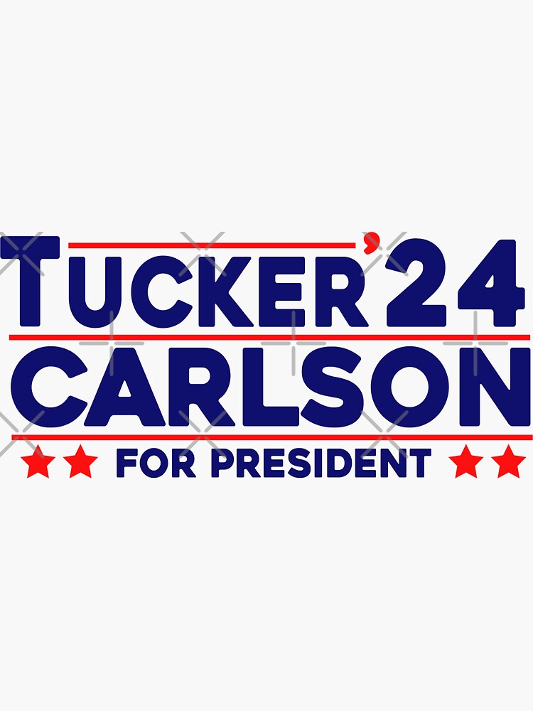 "Tucker Carlson 2024 For President" Sticker for Sale by markdn45