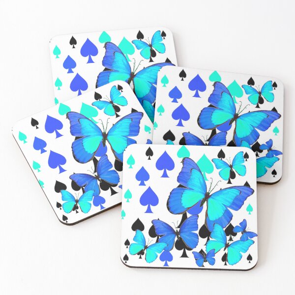 Item preview, BLUE CASINO BUTTERFLY SPADES ABSTRACT ART designed and sold by sharlesart.