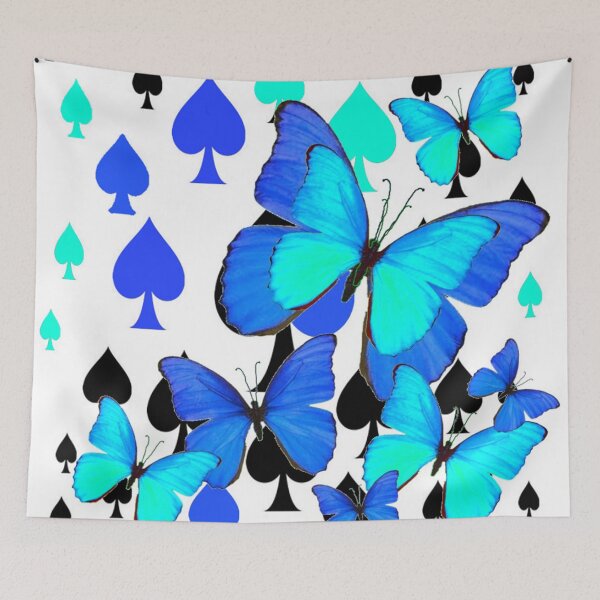 Item preview, BLUE CASINO BUTTERFLY SPADES ABSTRACT ART designed and sold by sharlesart.