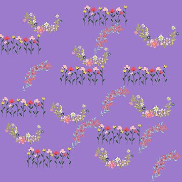 Artwork thumbnail, Flowers in purple by Zachlogic