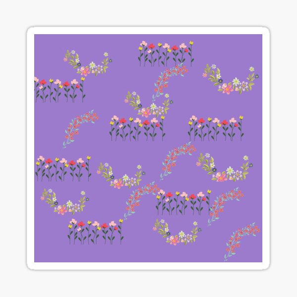 Flowers in purple Sticker