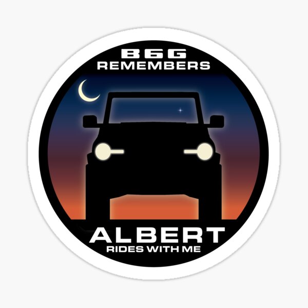 In Memory of Albert - Moon & stars version Sticker