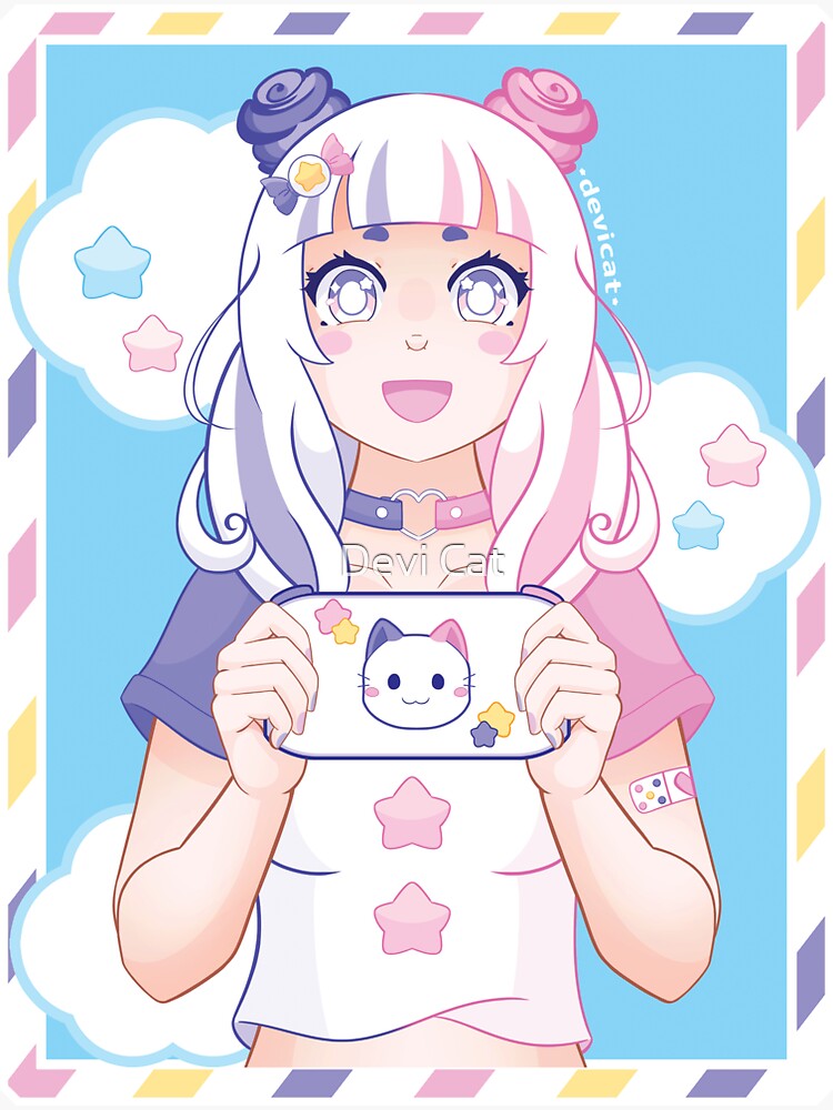 Thumbnail 3 of 3, Sticker, CandiCat Gamer Girl • 2021 designed and sold by devicatoutlet.