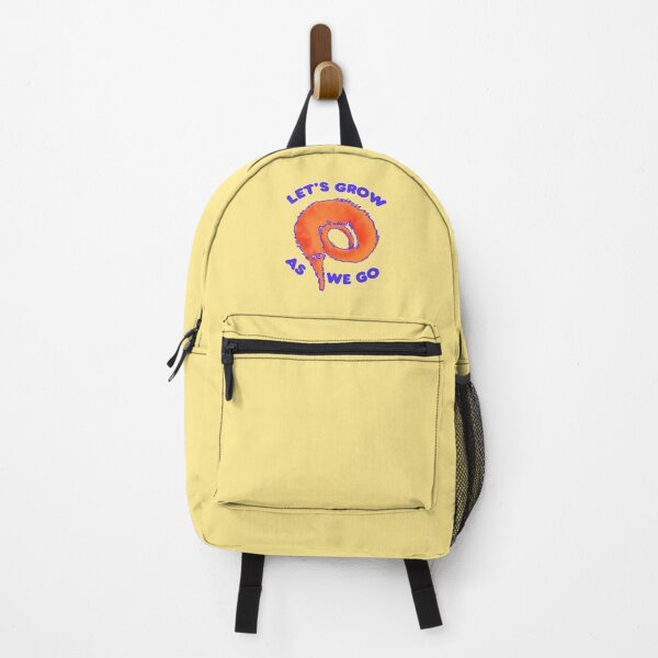 Item preview, I draw cute fuzzy orange worm on a string says let's grow as we go designed and sold by RansRoom.