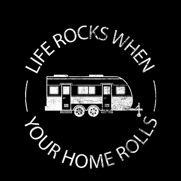 Artwork thumbnail, Life Rocks Funny RV Trailer Life Distressed by RoguePixel