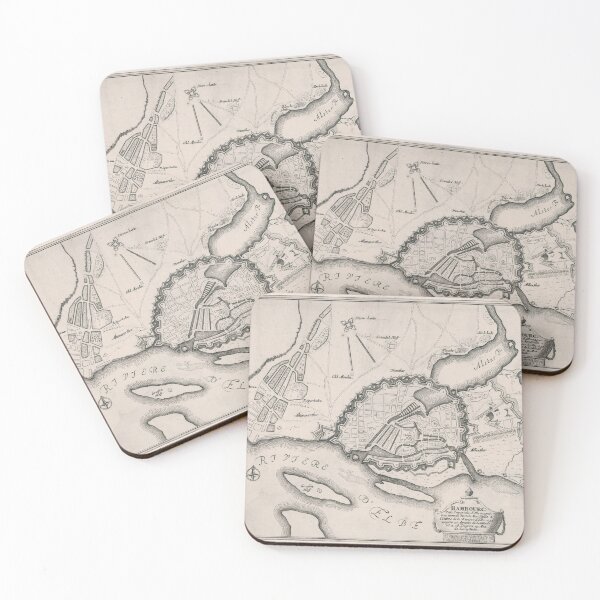 Item preview, Old Hamburg Germany Map (1695) Vintage Hamborg City & Street Atlas designed and sold by BravuraMedia.