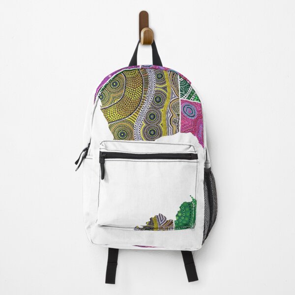 Item preview, Australian state map with aboriginal art designed and sold by NiluWorks.
