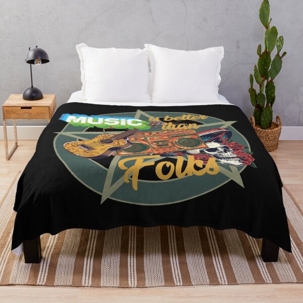 Item preview, Music Is Better Than Folks Quote designed and sold by mirzadesign.