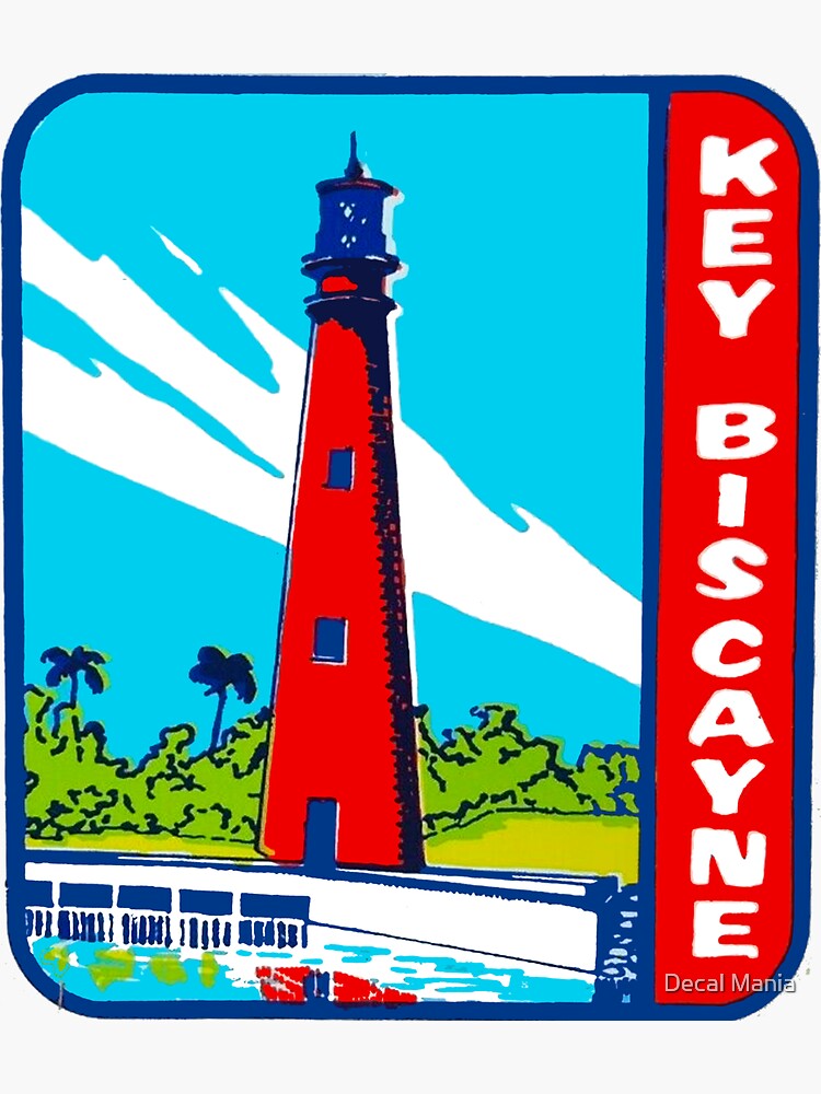 "Key Biscayne Vintage Style Design" Sticker for Sale by zsonn Redbubble