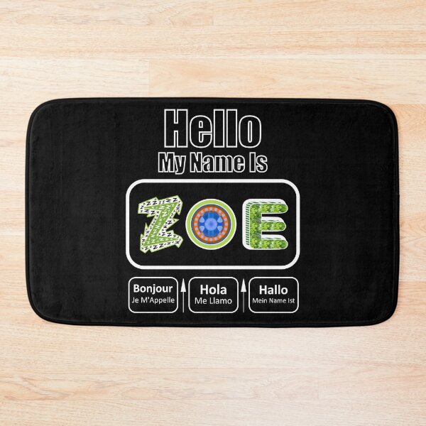 Item preview, Hello My Name Is Zoe Nametag Dark Background designed and sold by artfulnotebook.