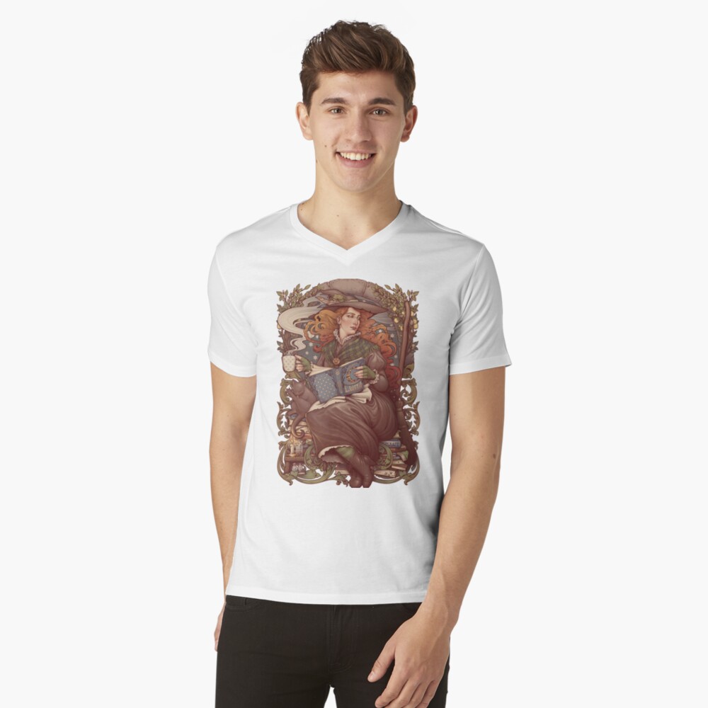 Item preview, V-Neck T-Shirt designed and sold by medusadollmaker.